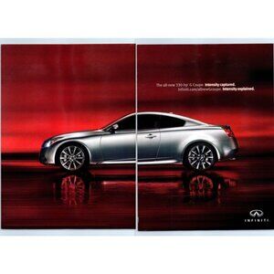 2007 Infiniti G Coupe Sports Car 2 Page Vintage Print Ad Side View Wall Art